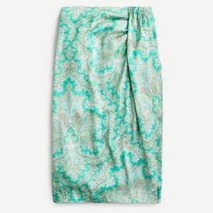 NWT J. Crew sarong silk skirt